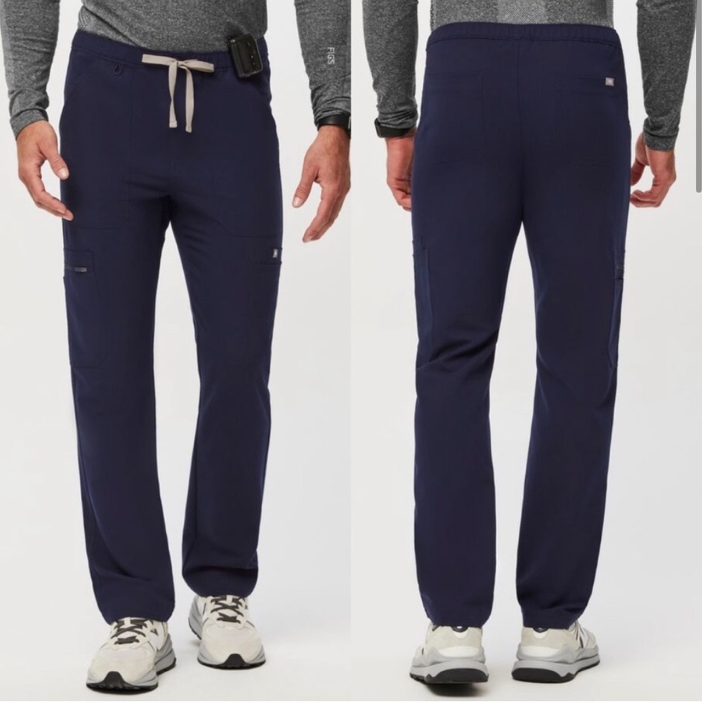Figs Classic Navy Cairo Cargo FIONx Zip Fly Straight Leg‎ Scrub Pants TM3001